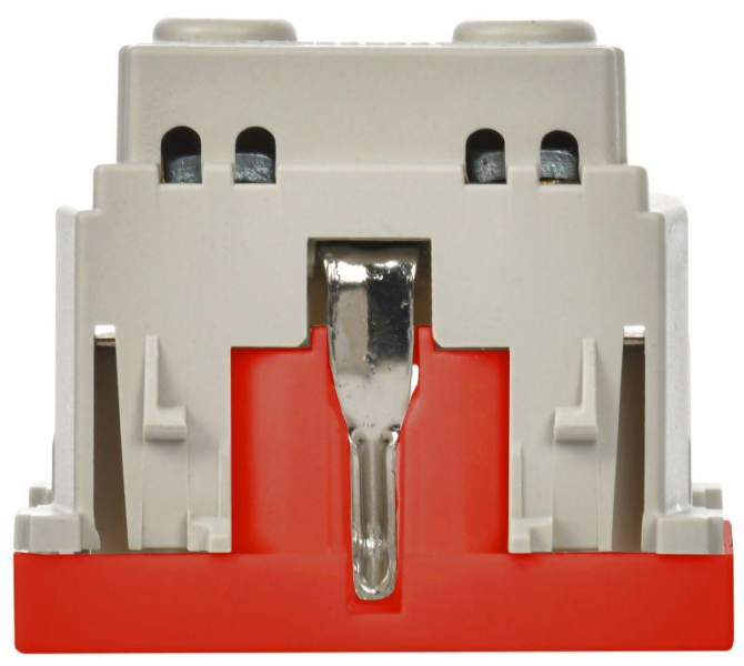 Розетка 1-м 2мод. РКС-20-32-П-К 45х45 с заземл. красн. PRIMER IEK CKK-40D-RSZK2-K04-K ТехноИмпульс