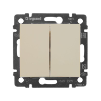 Выключатель 2-кл. СП Valena 10А IP31 250В механизм сл. кость IEK 774305 ТехноИмпульс