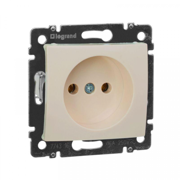Розетка 1-м СП Valena 16А IP21 без заземл. на винтах механизм сл. кость IEK 774316 ТехноИмпульс