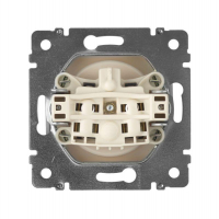 Розетка 1-м СП Valena 16А IP21 без заземл. на винтах механизм сл. кость IEK 774316 ТехноИмпульс