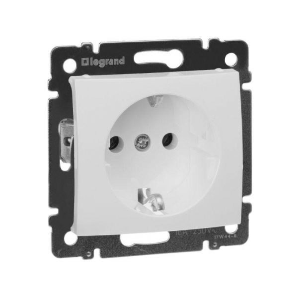 Розетка 1-м СП Valena 16А IP21 с заземл. на винтах механизм бел. IEK 774420 ТехноИмпульс