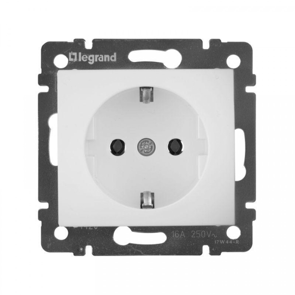 Розетка 1-м СП Valena 16А IP21 с заземл. на винтах механизм бел. IEK 774420 ТехноИмпульс