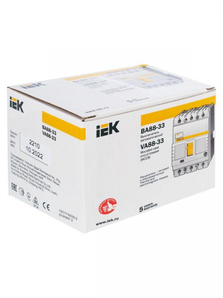 Выключатель автоматический 3п 160А 35кА ВА 88-33 KARAT IEK SVA20-3-0160 ТехноИмпульс