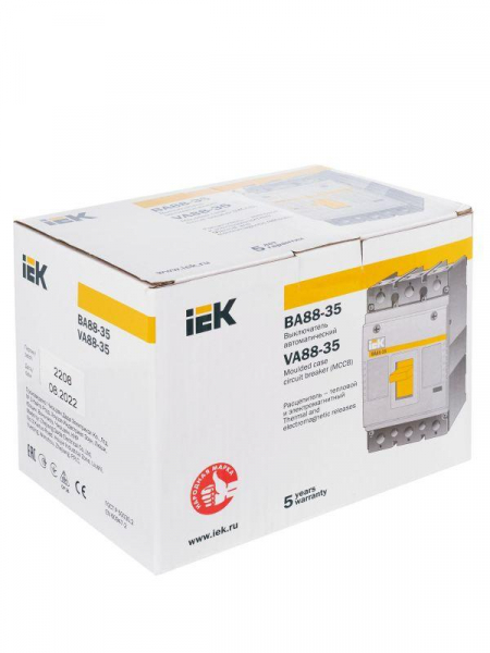 Выключатель автоматический 3п 200А 35кА ВА 88-35 KARAT IEK SVA30-3-0200 ТехноИмпульс