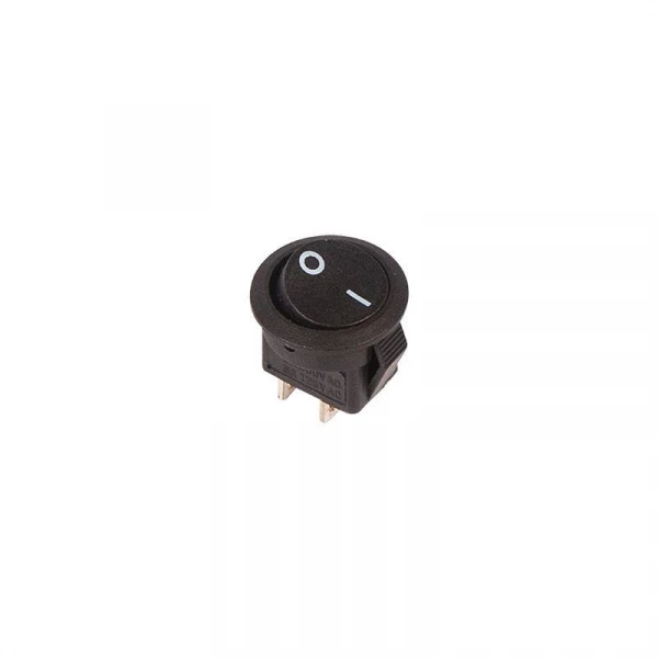 Выключатель клавишный 250В 3А (2с) ON-OFF круглый черн. Micro (RWB-105; SC-214) Rexant 36-2510 ТехноИмпульс