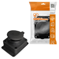 Розетка настенная 16А IP44 250В (еврослот) с заглушкой с заземл. каучук UNIVersal 602229 ТехноИмпульс