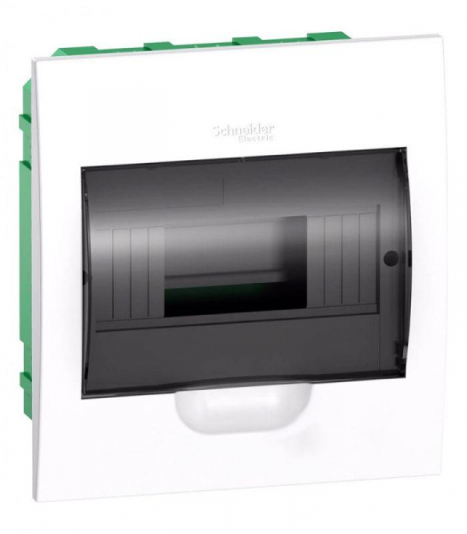 Бокс встраиваемый СП City9 Box 1 ряд 8мод. с прозр. дверцей SE EZ9E108S2FRU ТехноИмпульс