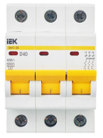 Выключатель автоматический модульный 3п D 40А 4.5кА ВА47-29 KARAT IEK MVA20-3-040-D ТехноИмпульс