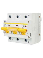 Выключатель автоматический модульный 3п D 100А 10кА ВА47-100 KARAT IEK MVA40-3-100-D ТехноИмпульс