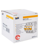 Выключатель автоматический модульный 3п D 100А 10кА ВА47-100 KARAT IEK MVA40-3-100-D ТехноИмпульс