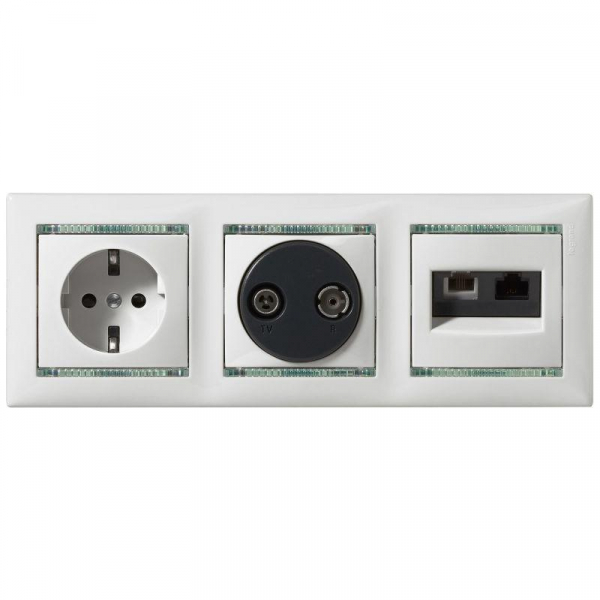 Розетка 1-м СП Valena 16А IP21 230/250В 2P+E с заземл. защ. шторки на винтах механизм сл. кость IEK 774321 ТехноИмпульс