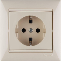 Розетка 1-м СП Valena 16А IP21 230/250В 2P+E с заземл. защ. шторки на винтах механизм сл. кость IEK 774321 ТехноИмпульс