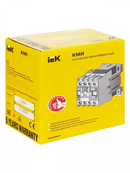 Контактор КМИ-10910 9А 230В/АС3 1НО KARAT IEK KKM11-009-230-10 ТехноИмпульс