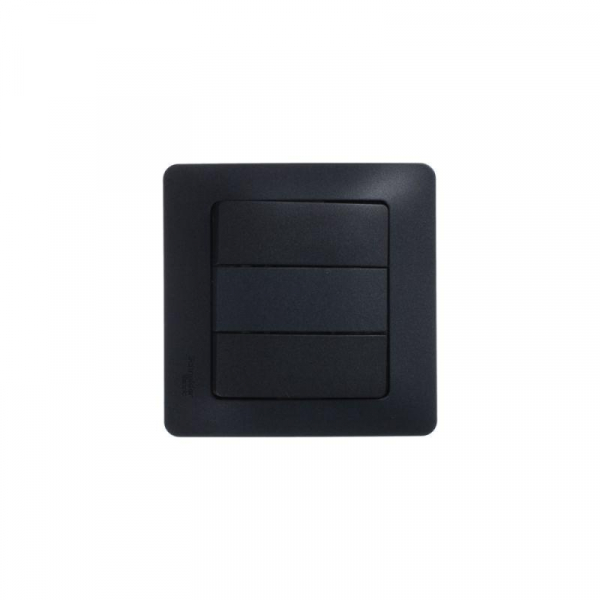 Выключатель 3-кл. СП Glossa 10А IP20 (сх. 1+1+1) 10AX механизм антрацит SE GSL000731 ТехноИмпульс