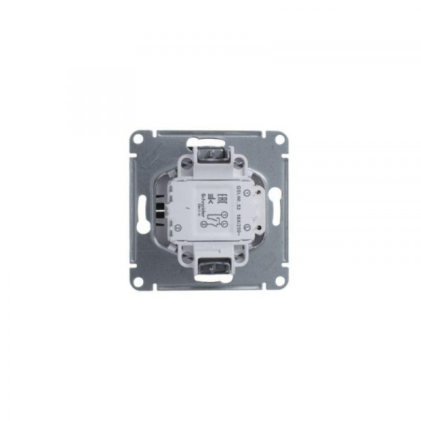 Выключатель 2-кл. СП Glossa 10А IP20 (сх. 5а) 10AX с подсветкой механизм антрацит SE GSL000753 ТехноИмпульс
