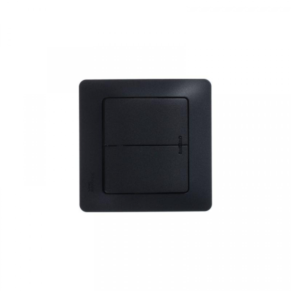 Выключатель 2-кл. СП Glossa 10А IP20 (сх. 5а) 10AX с подсветкой механизм антрацит SE GSL000753 ТехноИмпульс