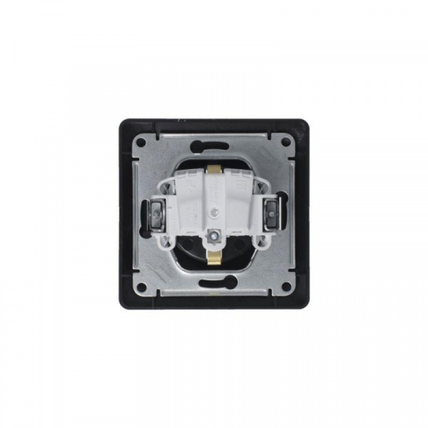 Розетка 1-м СП 1мод. Glossa 16А IP20 с заземл. в сборе антрацит SE GSL000742 ТехноИмпульс