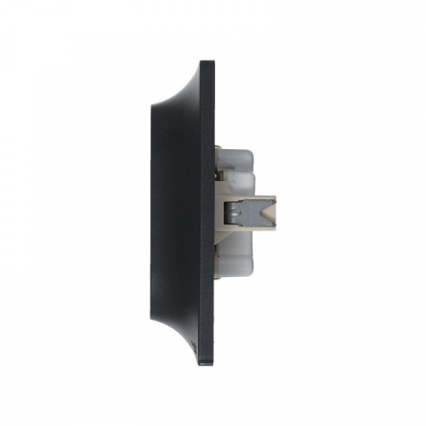 Розетка 2-м Glossa 16А с заземл. в сборе антрацит SE GSL000724 ТехноИмпульс