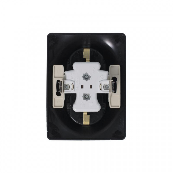 Розетка 2-м Glossa 16А с заземл. в сборе антрацит SE GSL000724 ТехноИмпульс