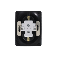 Розетка 2-м Glossa 16А с заземл. в сборе антрацит SE GSL000724 ТехноИмпульс