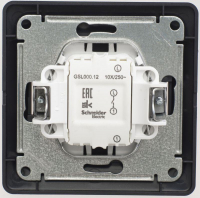 Выключатель 1-кл. СП Glossa 10А IP20 (сх. 1) 10AX в сборе шоколад. SE GSL000812 ТехноИмпульс