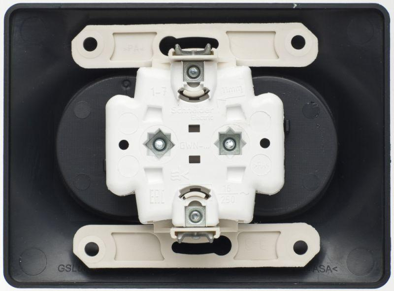 Розетка 2-м СП Glossa 16А IP20 250В без заземл. шоколад SE GSL000820 ТехноИмпульс