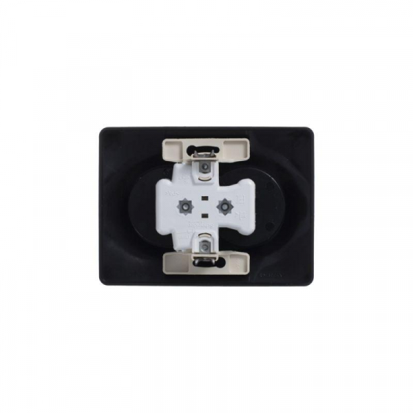 Розетка 2-м СП Glossa 16А IP20 250В без заземл. шоколад SE GSL000820 ТехноИмпульс