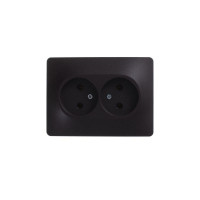 Розетка 2-м СП Glossa 16А IP20 250В без заземл. шоколад SE GSL000820 ТехноИмпульс