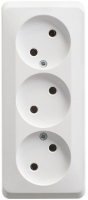 Розетка 3-м ОП Этюд 16А IP20 250В без заземл. без защ. шторок бел. SE PA16-009B ТехноИмпульс
