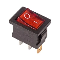 Выключатель клавишный 250В 6А (3с) ON-OFF красн. с подсветкой Mini (RWB-206; SC-768) Rexant 36-2150 ТехноИмпульс