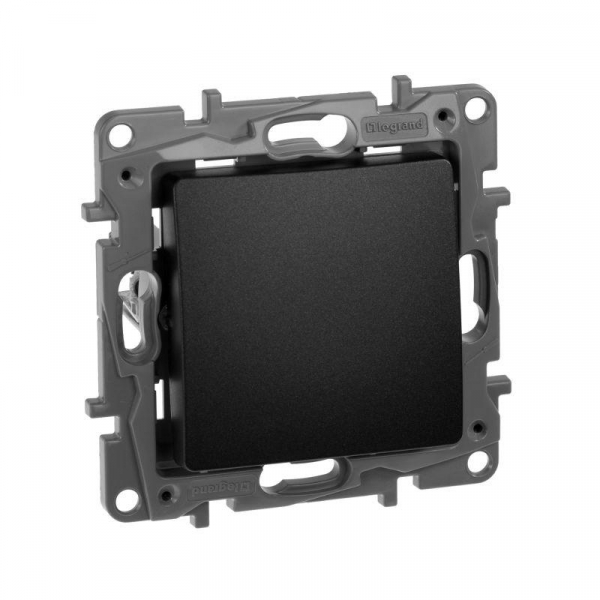 Выключатель 1-кл. СП Etika 10А IP20 250В 10AX авт. зажимы механизм антрацит IEK 672601 ТехноИмпульс