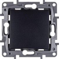 Выключатель 1-кл. СП Etika 10А IP20 250В 10AX авт. зажимы механизм антрацит IEK 672601 ТехноИмпульс