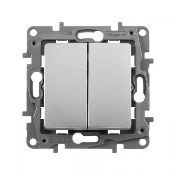 Выключатель 2-кл. СП Etika 10А IP20 250В 10AX авт. зажимы механизм алюм. IEK 672402 ТехноИмпульс