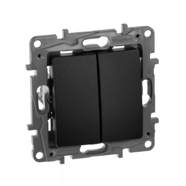 Выключатель 2-кл. СП Etika 10А IP20 250В 10AX авт. зажимы механизм антрацит IEK 672602 ТехноИмпульс