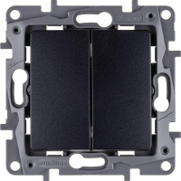 Выключатель 2-кл. СП Etika 10А IP20 250В 10AX авт. зажимы механизм антрацит IEK 672602 ТехноИмпульс