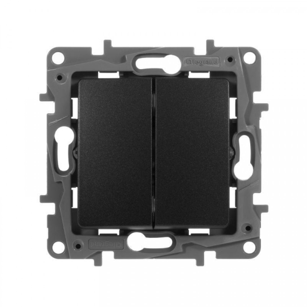 Выключатель 2-кл. СП Etika 10А IP20 250В 10AX авт. зажимы механизм антрацит IEK 672602 ТехноИмпульс