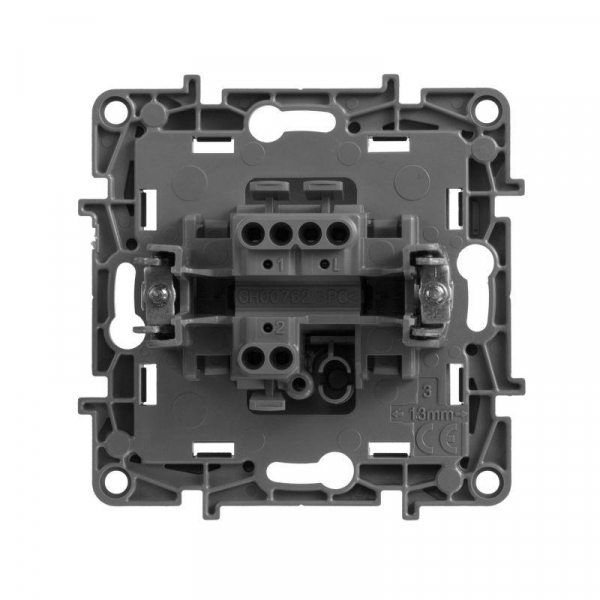 Переключатель 1-кл. СП Etika 10А IP20 250В 10AX авт. зажимы механизм алюм. IEK 672405 ТехноИмпульс