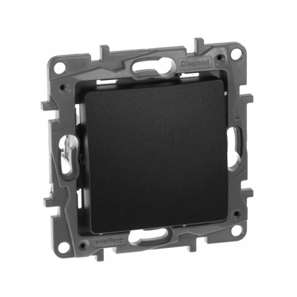 Переключатель 1-кл. СП Etika 10А IP20 250В 10AX авт. зажимы механизм антрацит IEK 672605 ТехноИмпульс