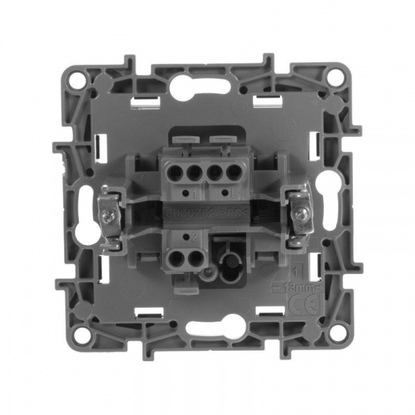 Переключатель 1-кл. СП Etika 10А IP20 250В 10AX авт. зажимы механизм антрацит IEK 672605 ТехноИмпульс