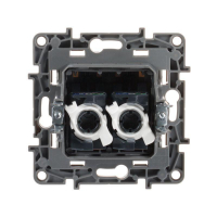 Розетка компьютерная 2-м СП Etika RJ45 кат.5E UTP механизм бел. IEK 672255 ТехноИмпульс