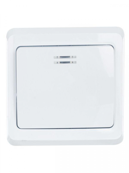 Выключатель 1-кл. СП Вега 10А IP20 ВС10-1-1-ВБ с индикацией бел. GENERICA EVV11-K01-10-DM ТехноИмпульс