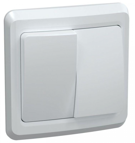 Выключатель 2-кл. СП Вега 10А IP20 ВС10-2-0-ВБ бел. GENERICA EVV20-K01-10-DM ТехноИмпульс
