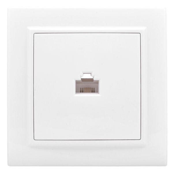 Розетка компьютерная 1-м СП Минск RJ45 бел. Basic EKF ERK01-035-10 ТехноИмпульс