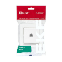 Розетка компьютерная 1-м СП Минск RJ45 бел. Basic EKF ERK01-035-10 ТехноИмпульс