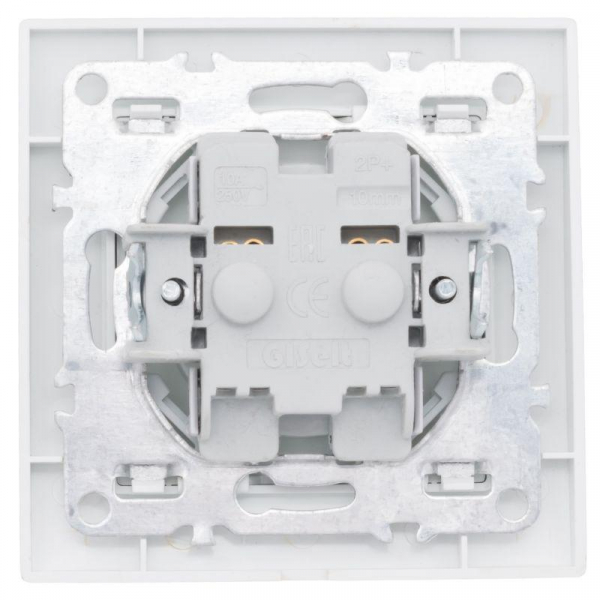 Розетка 1-м СП Минск 10А IP20 без заземл. защ. шторки бел. Basic EKF ERR10-022-100 ТехноИмпульс