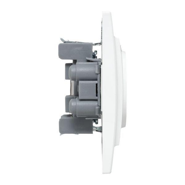 Розетка 2-м СП Минск 10А IP20 без заземл. защ. шторки бел. Basic EKF ERR10-102-100 ТехноИмпульс