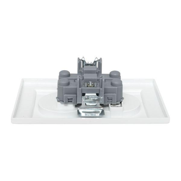 Розетка 2-м СП Минск 10А IP20 без заземл. защ. шторки бел. Basic EKF ERR10-102-100 ТехноИмпульс