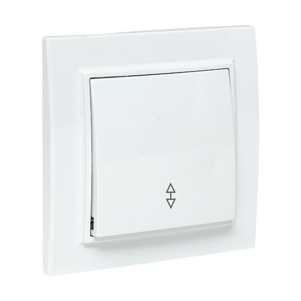 Переключатель проходной 1-кл. СП Минск 10А IP20 бел. Basic EKF ERV10-025-10 ТехноИмпульс