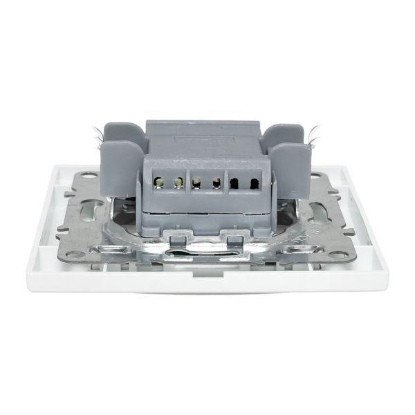 Выключатель 1-кл. СП Минск 10А IP20 с индикатором бел. Basic EKF ERV10-121-10 ТехноИмпульс