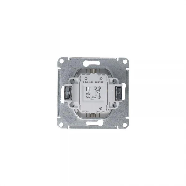Выключатель 2-кл. СП Glossa 10А IP20 (сх. 5) 10AX механизм платина SE GSL001251 ТехноИмпульс